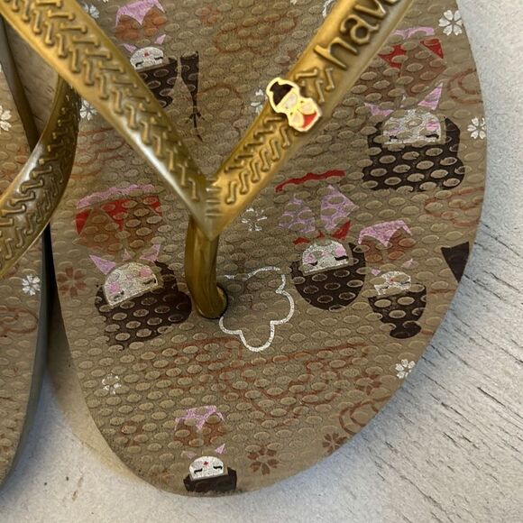 HAVAIANAS Geisha Girl Flip Flops Size 6 - Picture 2 of 5